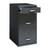 Space Solutions 3 Drawer Letter Width Vertical File Cabinet with Pencil Drawer, Charcoal filing cabinet  office 