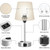 Table Lamps for Bedrooms Set of 2 Nightstand Lamp with USB C Port and AC Outlet Charging, Dimmable Touch Bedroom Lamp