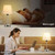 Table Lamps for Bedrooms Set of 2 Nightstand Lamp with USB C Port and AC Outlet Charging, Dimmable Touch Bedroom Lamp