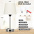 Table Lamps for Bedrooms Set of 2 Nightstand Lamp with USB C Port and AC Outlet Charging, Dimmable Touch 