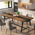 Tribesigns Dining Table for 8 People, 70.87" Rectangular Wood Kitchen Table