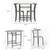 3/5PCS Dining Set Wood Metal Table & 2/4 Chairs Kitchen Breakfast Furniture for Home, Indoor & Outdoor