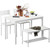 4 Piece Dining Table Set, Dinette Set Kitchen Table with Bench and Chairs, Kitchen Dinner Table with Benches for 4