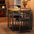 Dining Table Set for 2, Kitchen Tables and Chairs for 2, Square Dining Room Table Set with 2 Upholstered Chairs