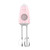 Cute Design Pink Powerful Electric Egg Blender Automatic Stainless Steel Stirrer Milk Flour Whisk Mixing Equipment Cooking Tool