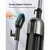 Electric Spin Scrub Steam Mop, Handle Control 3 Steam Modes Steam Cleaner,110℃/ 230℉ Steam,410ml Water Tank, LED Light