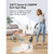 Electric Spin Scrub Steam Mop, Handle Control 3 Steam Modes Steam Cleaner,110℃/ 230℉ Steam,410ml Water Tank, LED Light