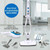 DUTRIEUX Steam Mop Cleaner 10-in-1 with Convenient Detachable Handheld Unit, Laminate/Hardwood/Tiles/Carpet Kitchen - Garment