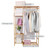 Bamboo Wood Shoe Coat Clothing Garment Rack with Shelves Clothes Hanging Rack Stand for Child Kids Adults