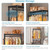 Rolling wardrobe, portable wardrobe with wheels and side hooks, adjustable independent metal wardrobe with shelves