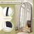 Arch Floor Mirror, Full Length Mirrors Wall Hanging or Leaning Arched-Top Full Body with Stand for Bedroom, Dressing Room, Black