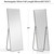 Full Body Mirror Dressing Wall Mounted Mirror with Stand, Aluminum Alloy Thin Frame Full Body Display Mirror, Silver, 65"x22"