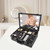 Makeup Train Case w/ LED Light & Mirror Jewelry Storage Box Cosmetic Organizer Cosmetic Organizer Storage Kit