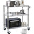 Kitchen Utility Cart Trolley Steel Service Cart on Wheels 3 Tiers NSF Listed Organizer Islands Furniture Home