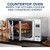 Convection Oven, 8-in-1 Countertop Toaster Oven, XL Fits 2 16" Pizzas, Stainless Steel French Door