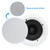 5.25 Inch 600W 4 PCS Stereo Recessed Ceiling Bluetooth Speaker System Home Audio For Indoor Kitchen Bedroom Bathroom