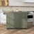 Mobile Kitchen Island Cart With Stainless Steel Top Push Cart Dolly Sage Green Auxiliary Car With Wheels Trolley Hand