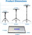Projector Stand,Laptop Tripod Stand Adjustable Height 17.7 to 47.2 Inch with Gooseneck Phone Holder, Portable Projector Stand