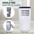 Compact Freestanding Portable Air Conditioner - 10,000 BTU Indoor Free Standing AC Unit w/ Dehumidifier & Fan Modes