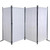White | 4-Panel Folding Privacy Screen | Portable Room Partition | Water Repellent Indoor & Outdoor Freestanding Wall
