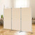 3 Panel Room Divider, 6 Ft Tall Folding Privacy Screen Freestanding Room Partition Wall Dividers, 102''W x 20''D x 71''H, Beige