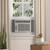 New Window Mounted Air Conditioner with Mechanical Control Cools 150 Square Feet, 5000 BTU, AC Unit, White USA