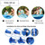 [Flash Sale]9.6x6.8x1.8FT Portable Metal Frame Rectangular Portable Above Ground Swimming Pool for Family Blue[US-Stock]