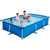 Swimming Pool，Steel Pro Deluxe Splash Frame Rectangular Pool, Outdoor Blue Swimming Pool