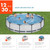 swimming poor, 12 Foot x 30 Inch Round Metal Frame Above Ground Outdoor Backyard Swimming Pool Set