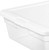 Sterilite 28 Qt Underbed Storage Box, Stackable Bin with Lid, Plastic Container to Organize, Clear Base and White Lid,