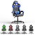 Blue Gaming Chairs with Massage,Ergonomic Computer Gamer Chair,Game Chair with Adjustable Headrest and Lumbar Support Storm Blue