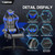 Blue Gaming Chairs with Massage,Ergonomic Computer Gamer Chair,Game Chair with Adjustable Headrest and Lumbar Support Storm Blue