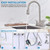 2 Handles Kitchen Faucet with Pull Down Sprayer