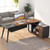 L-Shaped Computer Desk with File Cabinet, 78.74 Inch Large Executive Office Desk w/ Shelves, 