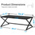 IBF Large Black Computer Desk 70.8” Long Writing Desk for Home Office Modern Simple Executive Work Study