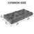 Square Deep Seat Cushion Set of 2 Solid Cushions Soft and Comfortable Casual Office Chair Seat Cushion 