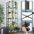 6-Tier Tall Bookcase,Rustic Wood and Metal Standing Bookshelf,Industrial Vintage Book Shelf 