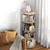 Rotating Bookshelf, 4 Tier Revolving Bookcase with Brake Wheels 360° Display Round Bookshelf  Rotating Bookshelf, 4 Tier Revolving Bookcase with Brake Wheels 360° Display Round Bookshelf