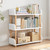 3-Tier Wooden Open Bookcase - Modern Display Bookshelf with Top Edge and Solid Wood Frame for Home and Office,  3-Tier Wooden Open Bookcase - Modern Display Bookshelf with Top Edge and Solid Wood Frame for Home and Office,