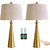 Oneach 25.75" 3-Way Dimmable Touch Control Modern USB Table Lamp Set of 2 for Living Room Bed Room Bedside Nightstand Lamps