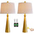 Oneach 25.75" 3-Way Dimmable Touch Control Modern USB Table Lamp Set of 2 for Living Room Bed Room Bedside Nightstand Lamps