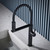 High end black brass kitchen faucet magnetic suction design 2 function 