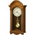 Wall Clock II 549-518 – Legacy Oak Finish Wood Frame, Vintage Home Decor, Brushed Brass Finished Pendulum Home Clock