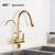 Gold Purify Water Kitchen Faucet Deck Mounted Dual Handle Faucet