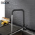 DQOK Black Kitchen Faucets Stainless Steel Kitchen Mixer Single Handle Single Hole Kitchen Faucet 