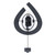 Large Modern Creative Black Droplet-shape Big Pendulum Wall Clock Quartz Silent Non Ticking Clock for Living Room Decor