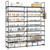 Adjustable 9 Tier Shoe Rack Organizer 72-90 Pairs Sturdy Waterproof Fabric Space Saving Closet Entryway Bedroom Storage 