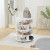 Shoe Cabinets, 360° Rotating Rack Tower,4-Tier Revolving Wood Round Organizer for 16 Pairs Shoes, White, Shoes Rack