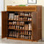Bamboo Shoe Cabinet with 2 Doors, 7-Tier Shoe Organizer Cabinet, Free Standing Heels Sneakers Shoe Racks