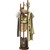 Bamboo freestanding coat rack with 3 storage shelves and 9 hooks easy to assemble for bedroom, office, 